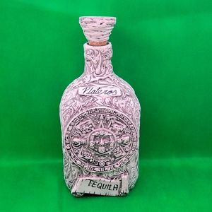 Handmade in Mexico tequila bottle